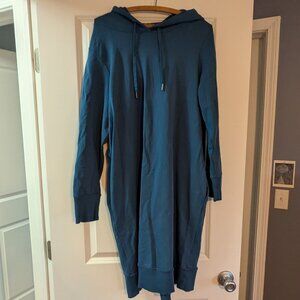 Universal Standard Bree Hooded Sweatshirt Dress Marine Blue - Size S 14/16